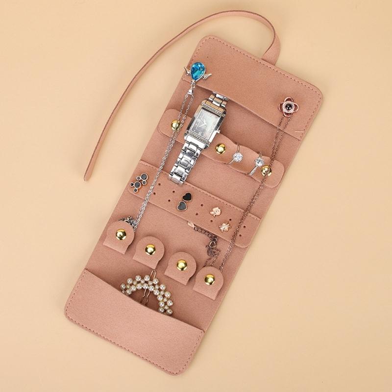 Kompakte Schmuck-Organizer-Tasche Reise-Schmuck-Tasche Organizer Tragbare Reise Schmuck Lagerung Rolle Beutel Lagerung Taschen