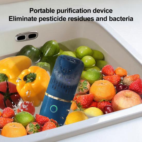 Fruit And Vegetable Cleaner, Portable Produce Purifier with Hydrolytic Technology, Waterproof Capsule Food Washer for Meat Seafood