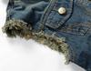 Vestă de motocicletă din denim ruptă, coreeană, slim fit, pentru bărbați - vestă la modă de mărime mare