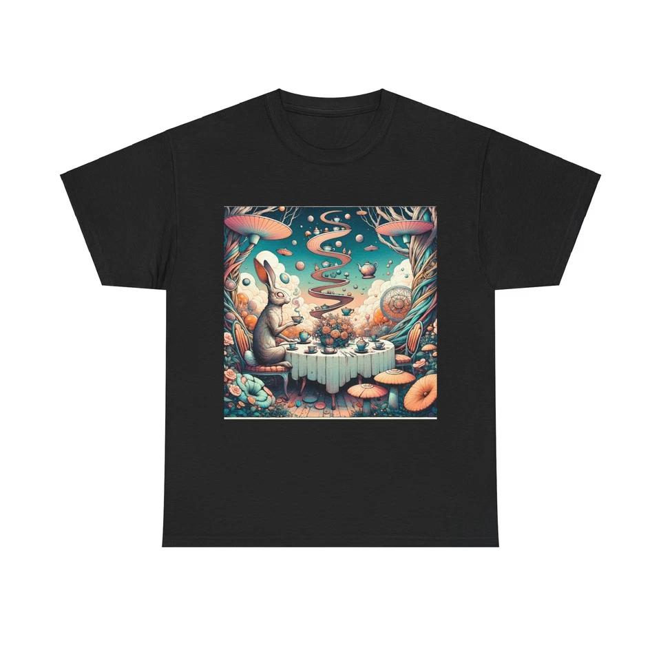Unisex Adult T Shirt Surreal Tea Party Vintage Style Whimsical 4XL