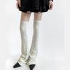 Ribbed Knit Slimming Thigh High Long Socks Elegant Solid Color Designs Flared Over Knee Leg Warmers Stockings for Women