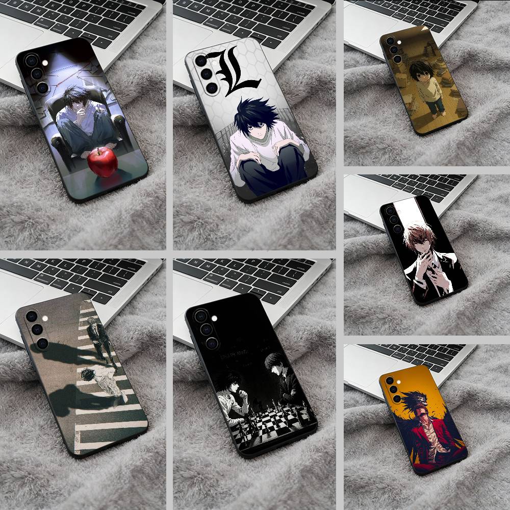 D-Death -Note Light Yagami -L Phone Case For Samsung Galaxy A73,A71 A72,A70,A53,A52,A51,Soft Silicone Black Cover