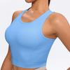 Women's Halterneck Sports Bra - Seamless Summer Yoga Vest Top for Running and Fitness