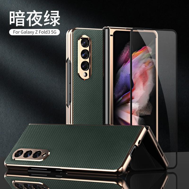 Galaxy Z Fold3 Case Full Cover Protective Leather PC Hybrid With Kickstand W22 Foldable Phone