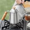 Stainless Steel Hand Brewed Coffee Pot Wood Handle Water Kettle Gooseneck Coffee Kettle  Outdoor