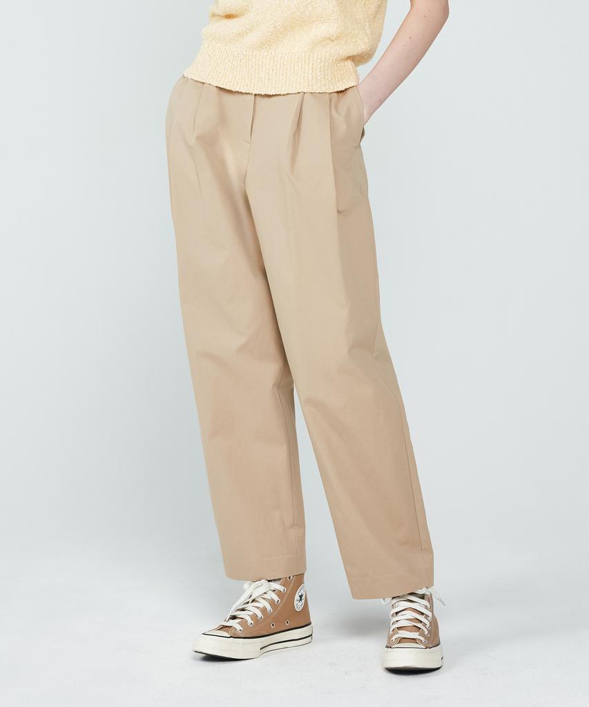 DEPASION Heavy Cotton Semi-Baggy Pants (Beige)