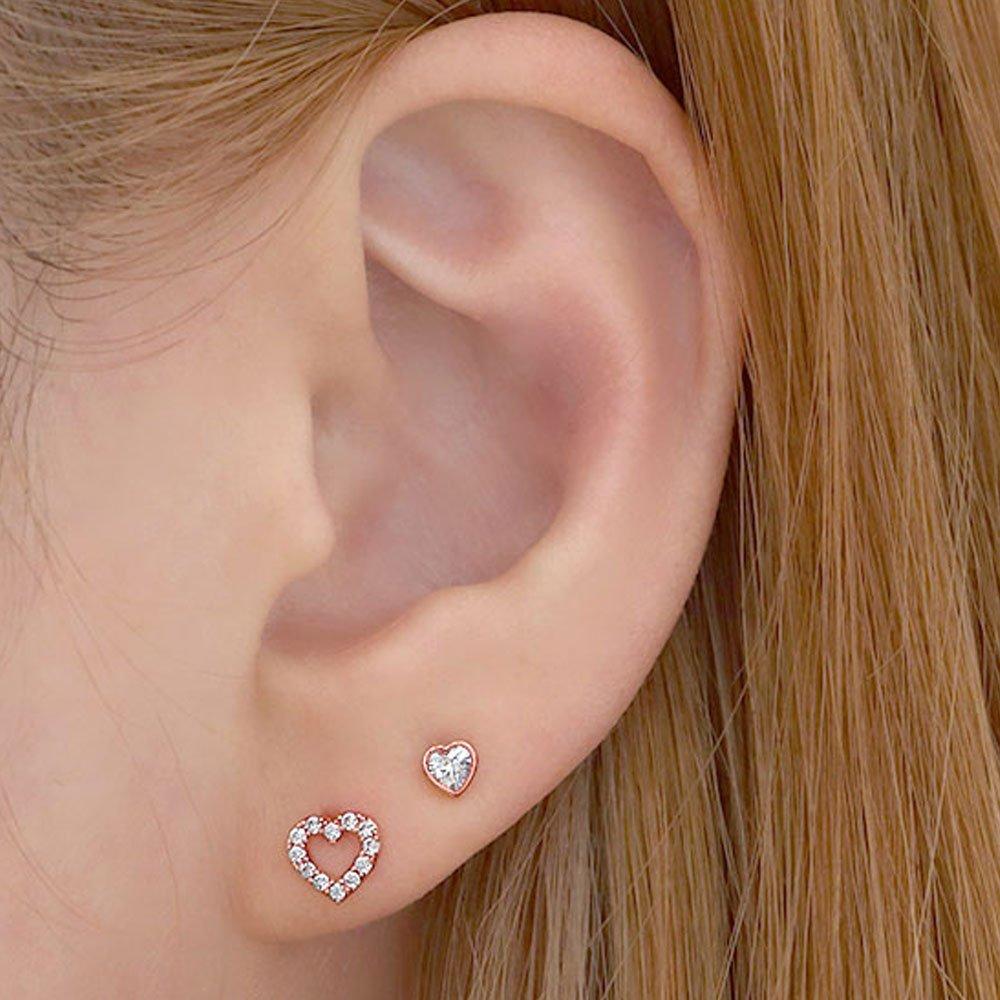 [1+1] 14K Gold-Filled Pin Lovely Heart Piercing (Single Side Sold)