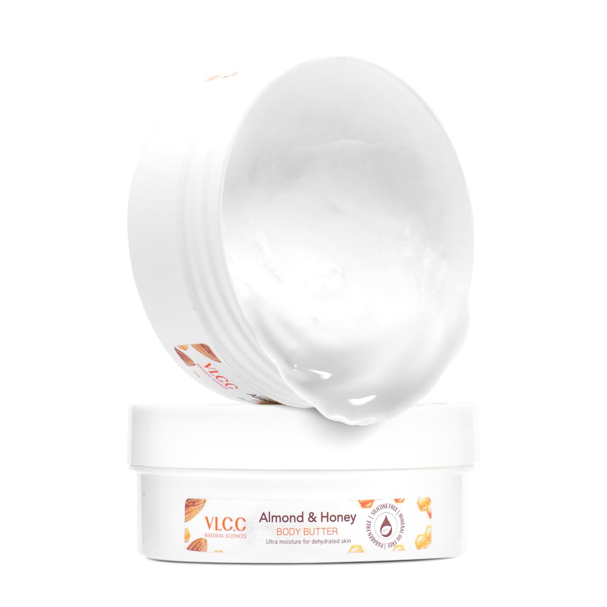 VLCC Almond & Honey Body Butter - 200g | Deeply Moisturizing Body Butter for Dehydrated Skin | Intensely Hydrating Body Cream for Soft, Smooth, Hydr