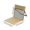 Floor Chair with Back Support Camp Bleacher Cushion Seat Pad Storage Bag Foldable Beach