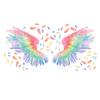 Wall Sticker Vibrant Color Angel Wings Wall Art Decal Creative Removable Sticker for Home Decoration
