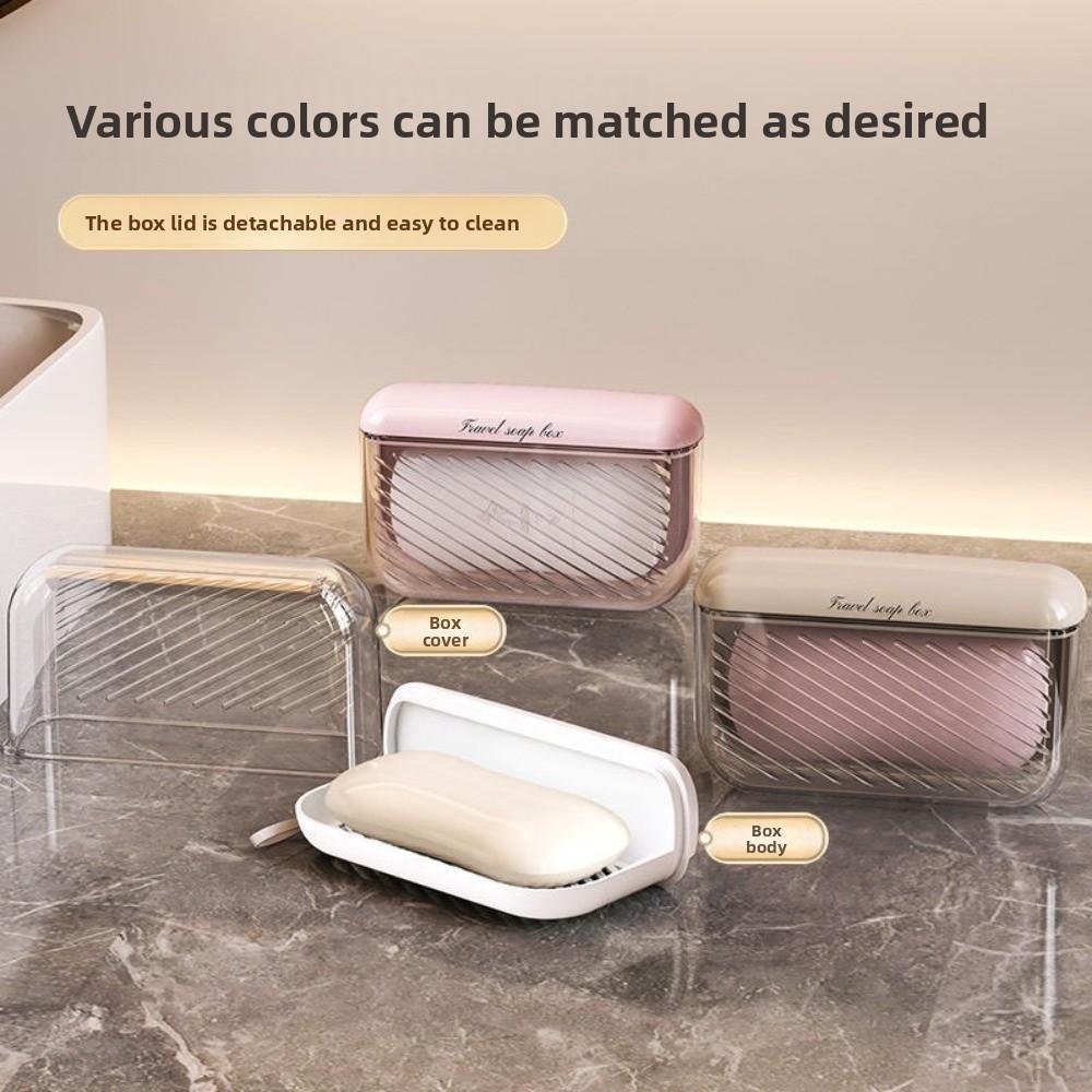 Portable Soap Box Pink Bathroom Soap Rack New Travel Soap Dish  Outdoor Tourism