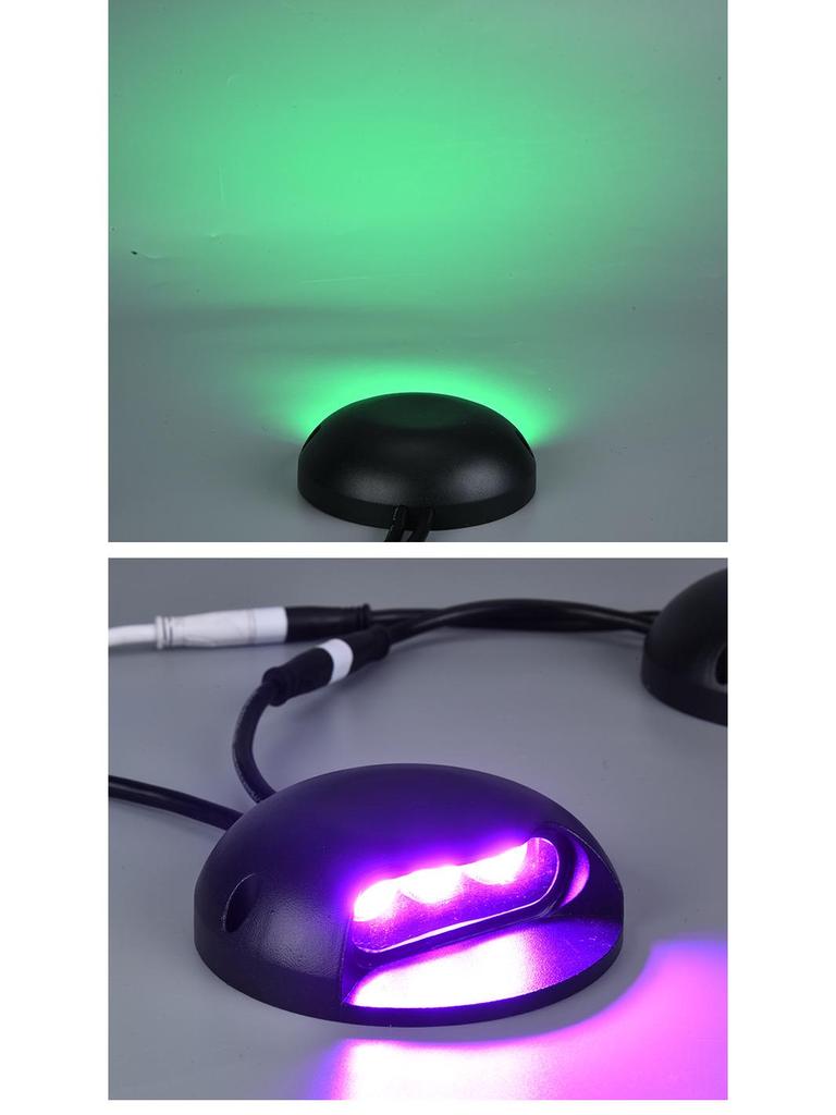 3W Waterproof LED Walkway Light, Turtle Back Design, Side Emitting Courtyard and Step Lighting