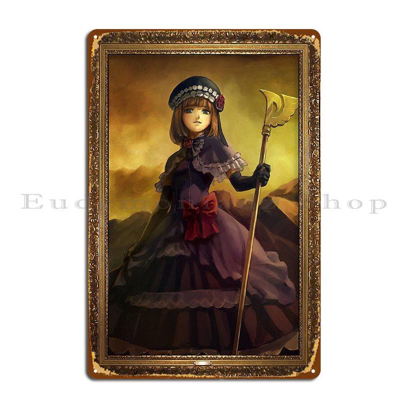 Mfoever  Umineko When They Cry Witch Eva Portrait Metal Plaque Poster Wall Decor Create Create Cinema Wall Cave Tin Sign Poster 20x30cm（7.8x11.8inch）