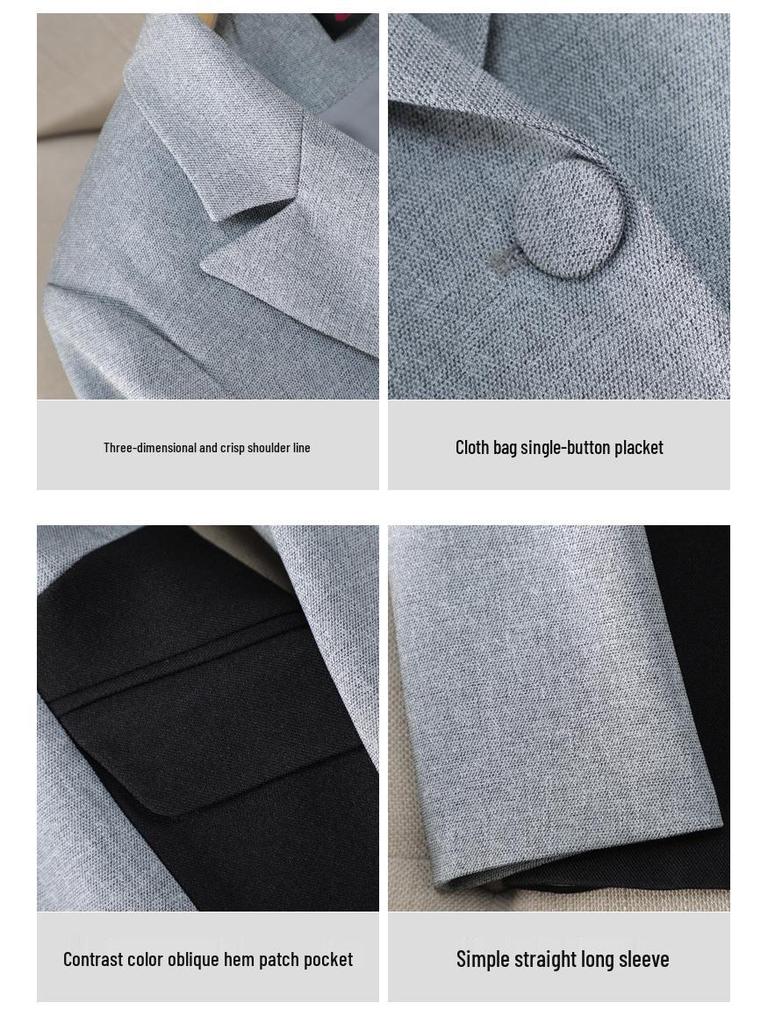 Autumn/Winter 2024 Women's Elegant Suit Jacket & Pants Set for Formal Wear.