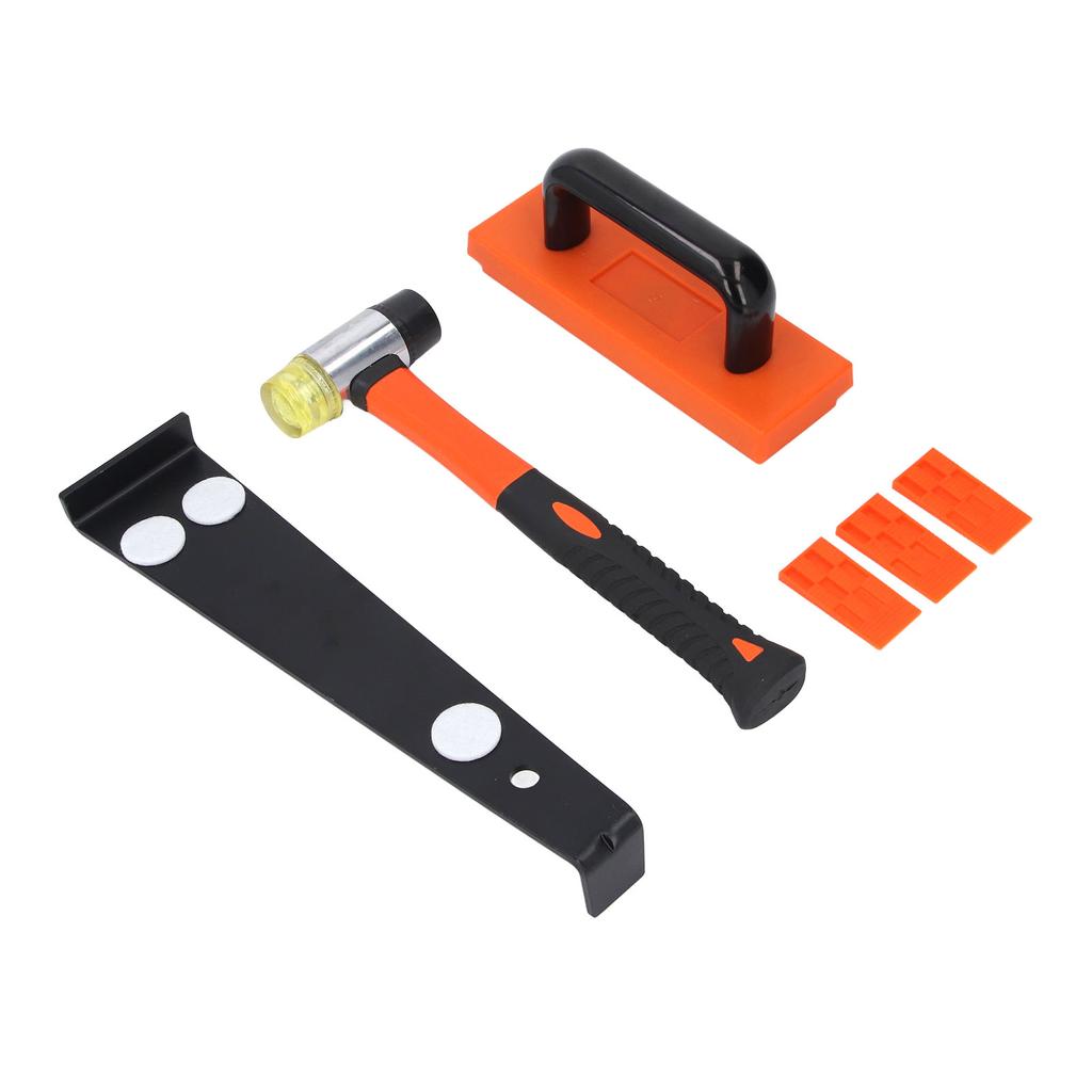 Kit de instalare parchet laminat 43 buc. Ciocan moale cu 2 fețe 295 mm 40 distanțiere Tragător pentru sarcini grele