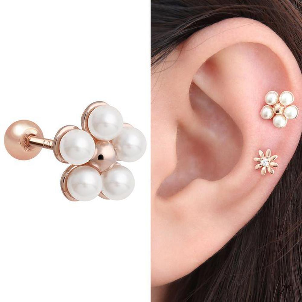 

14K Gold-Filled Pin Pearl Flower Piercing (S11628412)