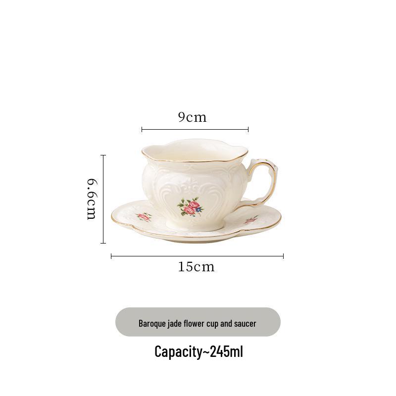 European Ceramic Tea & Coffee Set - Floral Design 220 ml