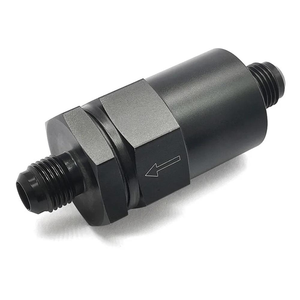Aluminum Black 6AN Inline Fuel Filter 30 Micron