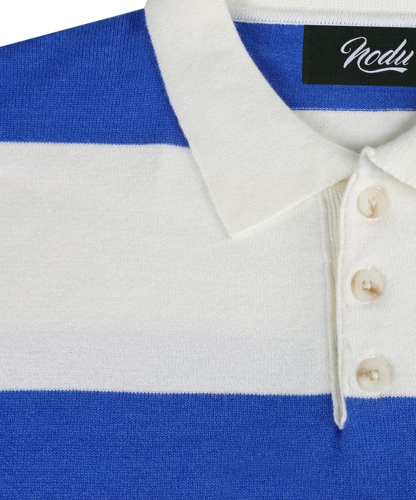 NODU Rugby Stripe Soft Knit [Blue]
