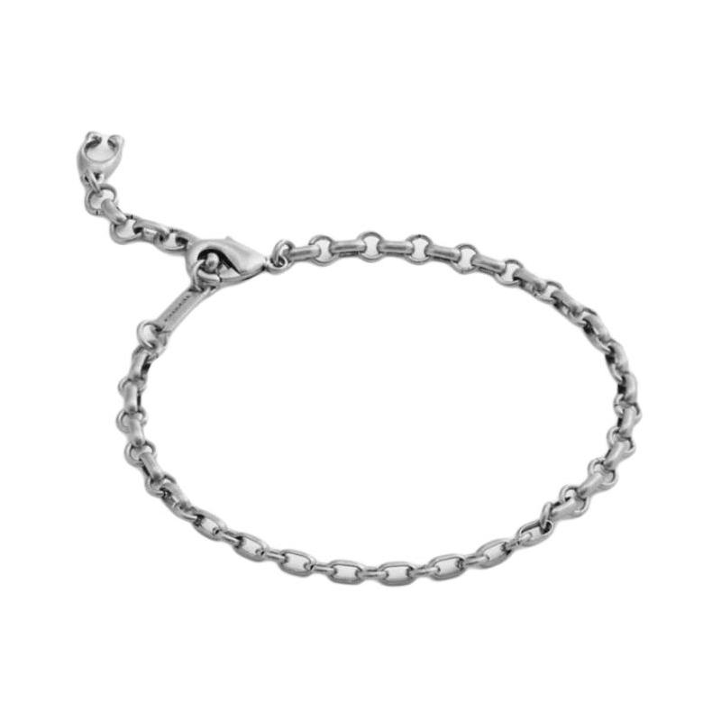 COACH Signature chain brass plated bracelet women s silver