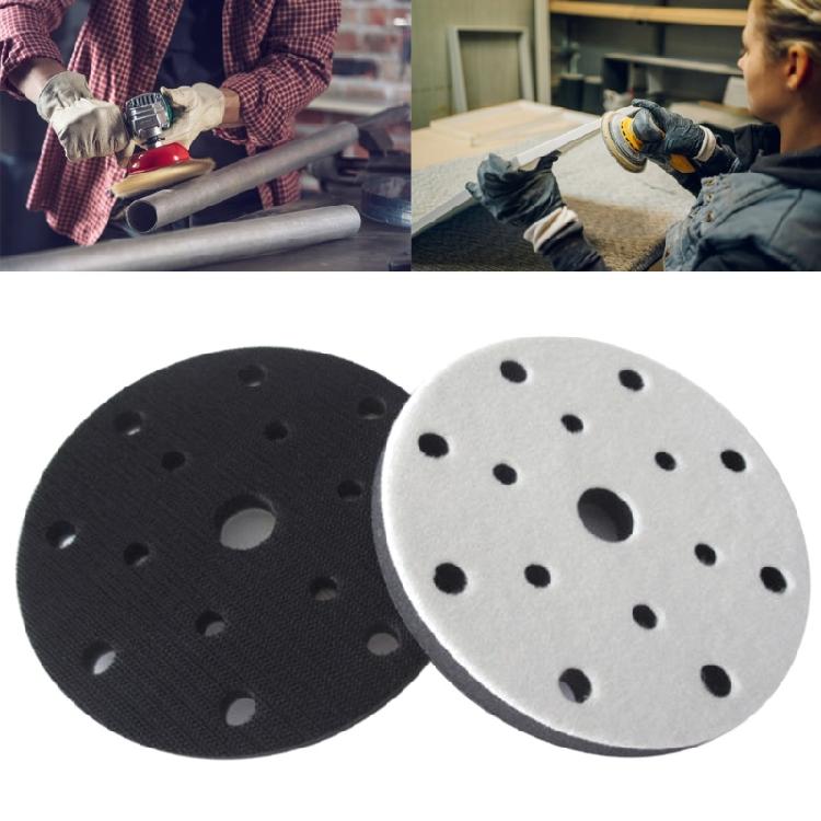 15 Hole 150mm Polishing Interfaces Pad Heavy Duty Foam Sanding Pad for Woodworking Auto Detailing Tools Accessories