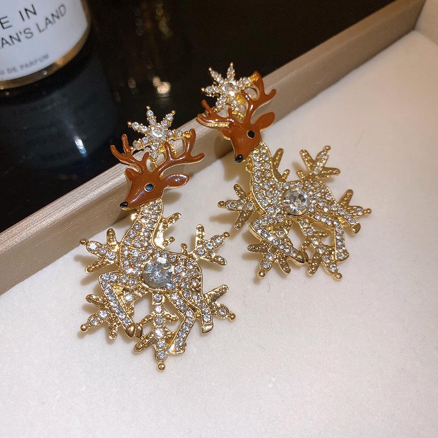 Silver Needle Zircon Geometric Tassel Earrings: Luxurious High-End Fashion Earrings for Women