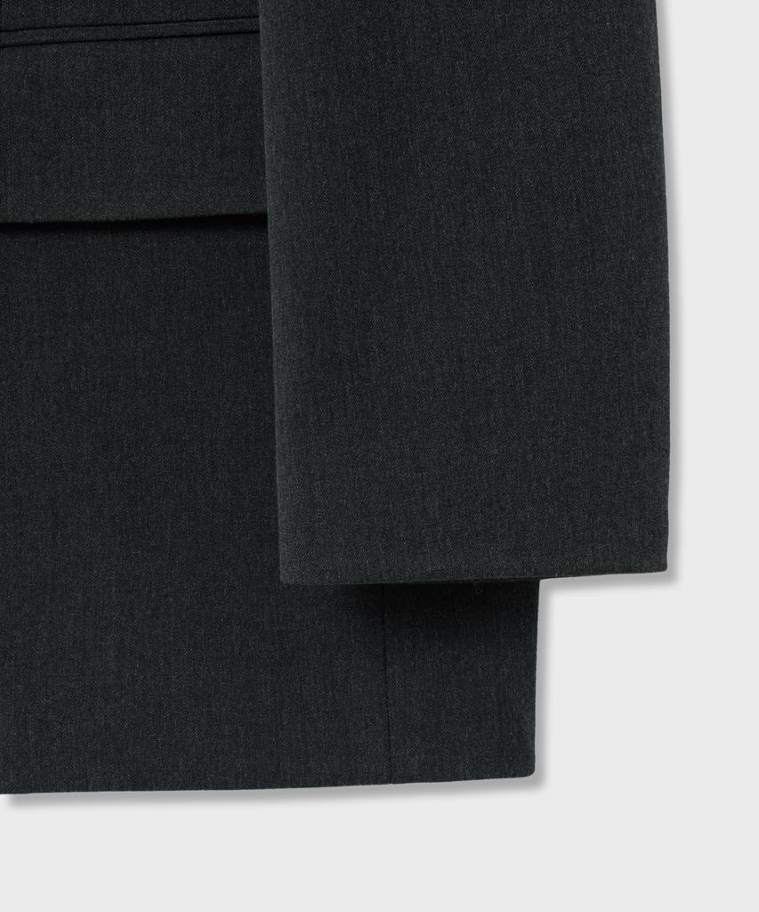 Nonblank [Hyun Kim Set-Up] Semi-Overfit Setup Suit_Charcoal Grey