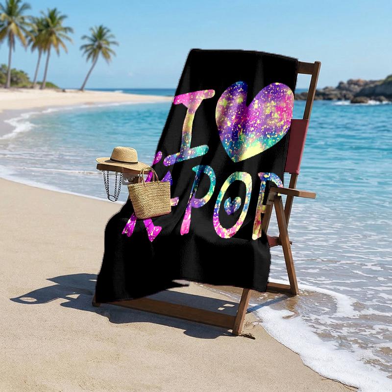 Kpop Fashion Beach Towel: Ideal for Summer Adventures Soft, absorbent and quick drying suitable for swimming and bathing