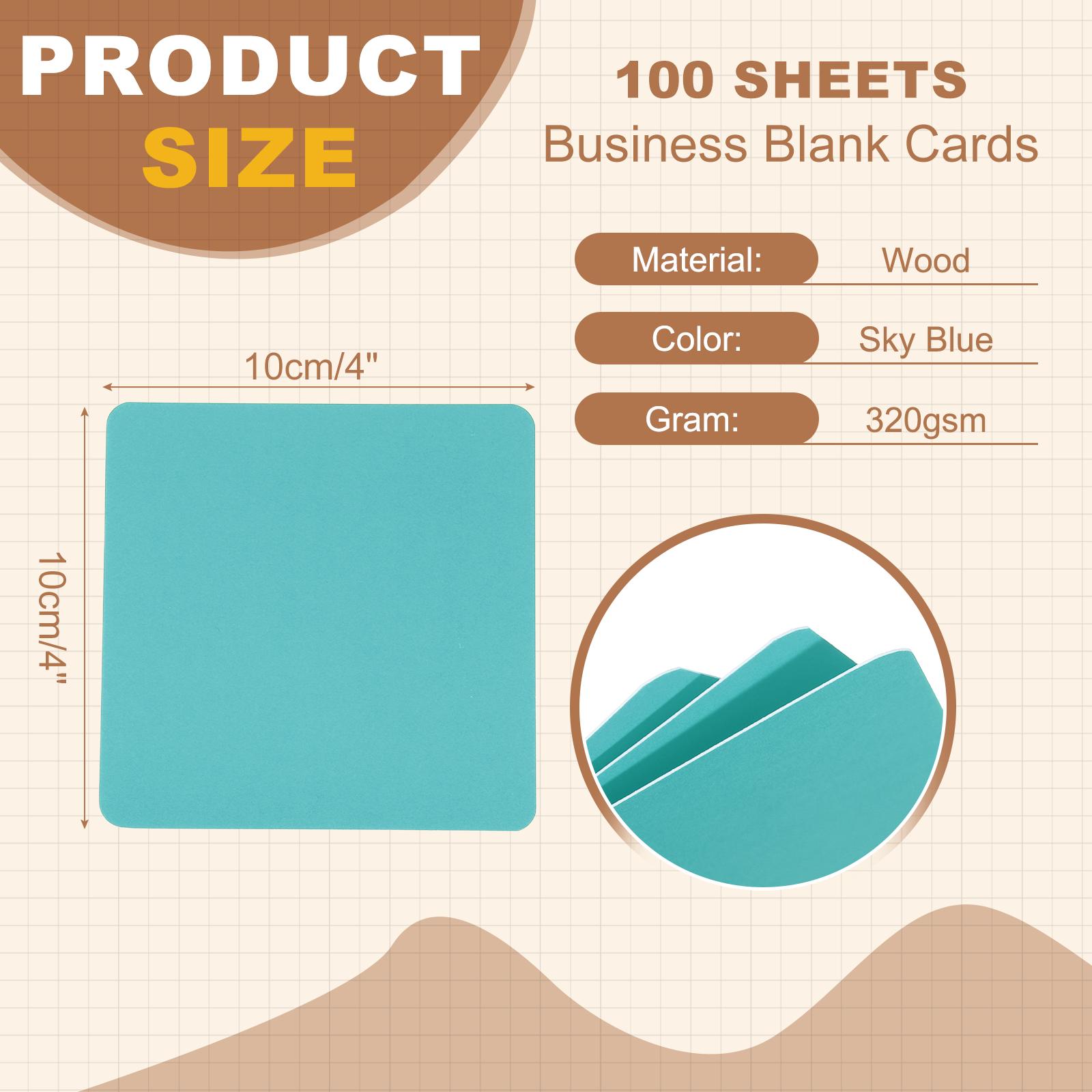 100/200Sheets Colored Cardstock Paper 4x4  320GSM Square Thick Cardstock Business Blank Card Stock Printer Paper DIY Craft Cards