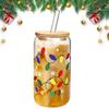 Color Changing Christmas Cup Reusable Coffee Mug Color Changing Christmas Cups with Lids for Cappuccino Tea Latte Milk Soda