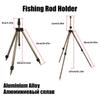 Fishing Rod Holder Tripod Stand Foldable Rods Support Rest Tripod Bracket Portable Aluminum Telescopic Ground Rack