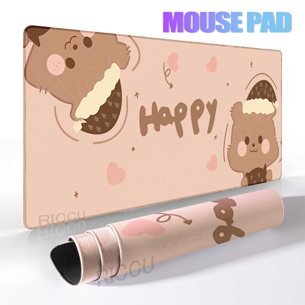 Kawaii Brauner Bär Mauspads Schreibtischdekoration Rutschfeste Matte Cartoon Büro Großes Mauspads PC Tastatur Zubehör Niedliche Tier-Pads