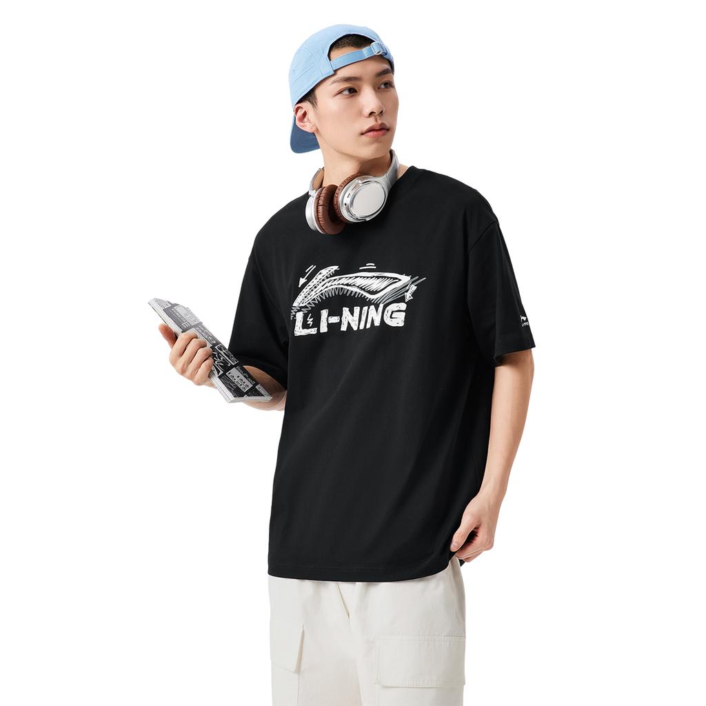 Li Ning Sports Life Collection T Shirt Men's Black AHSV829-2
