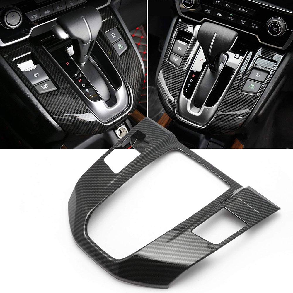 Car Gear Shift Box Panel Cover Trim Protector Carbon Fiber For Honda CR-V CRV 2017 2018 2019 2020 2021 2022