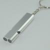 4Pcs Double Tube Emergency Whistles Clear Loud Sound Compact Size Portable Corrosion-Resistant Safety Survival Whistles with Keyring