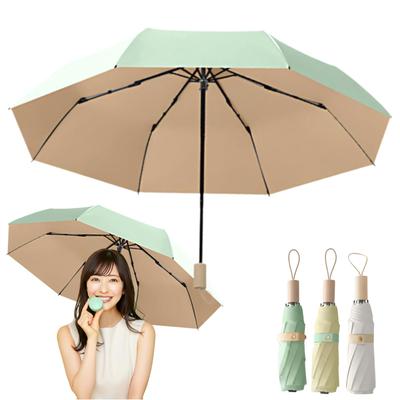 Sonnenschirm zum Falten für sonnige und regnerische UV für Licht Hitze Wind und Wasser 8 große Melonenkern-Schirm, Schirm, Tage, Schutz, Frauen, UPF50+,