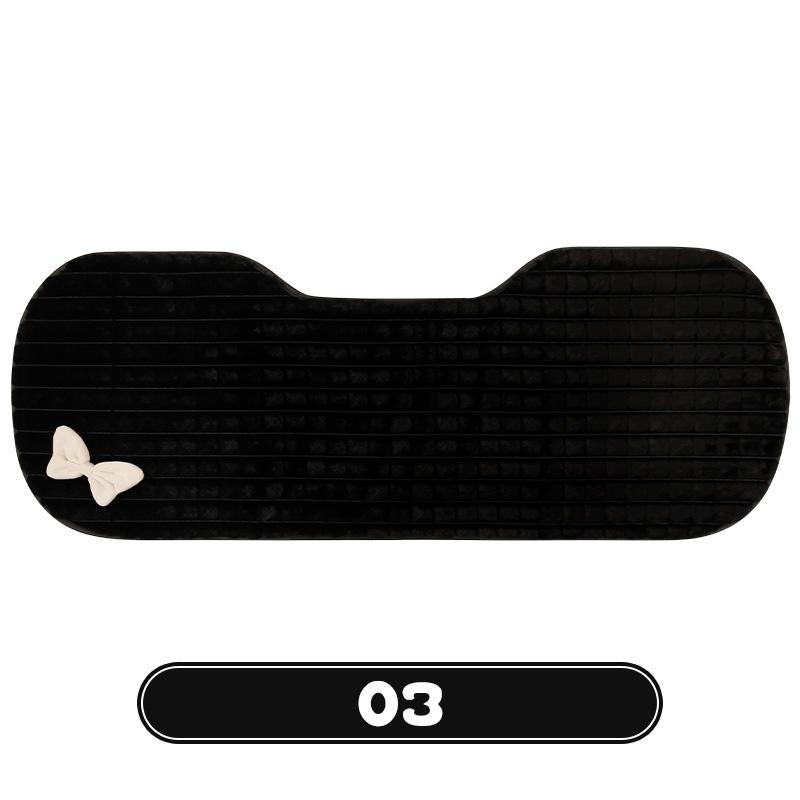 Bowknot Women's Car Seat Cover Winter Plush Warm Girl Cute Car Cushion Bow Headrest Waist Pink Interior Accessories