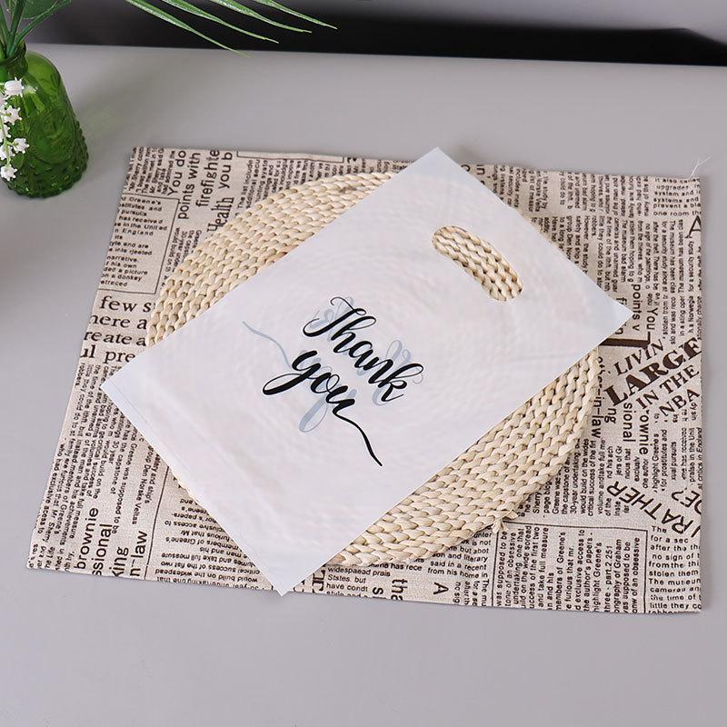 Thank You Gift Bag Plastic Black White Pink Candy Cookie Packing Bag for Wedding Birthday Thanksgiving Party Decoration Supplies