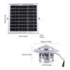 110mm Comprehensive Solar Fan Stainless Steel Construction Low Noise Ventilation Structure For Pet House Agricultural Sheds