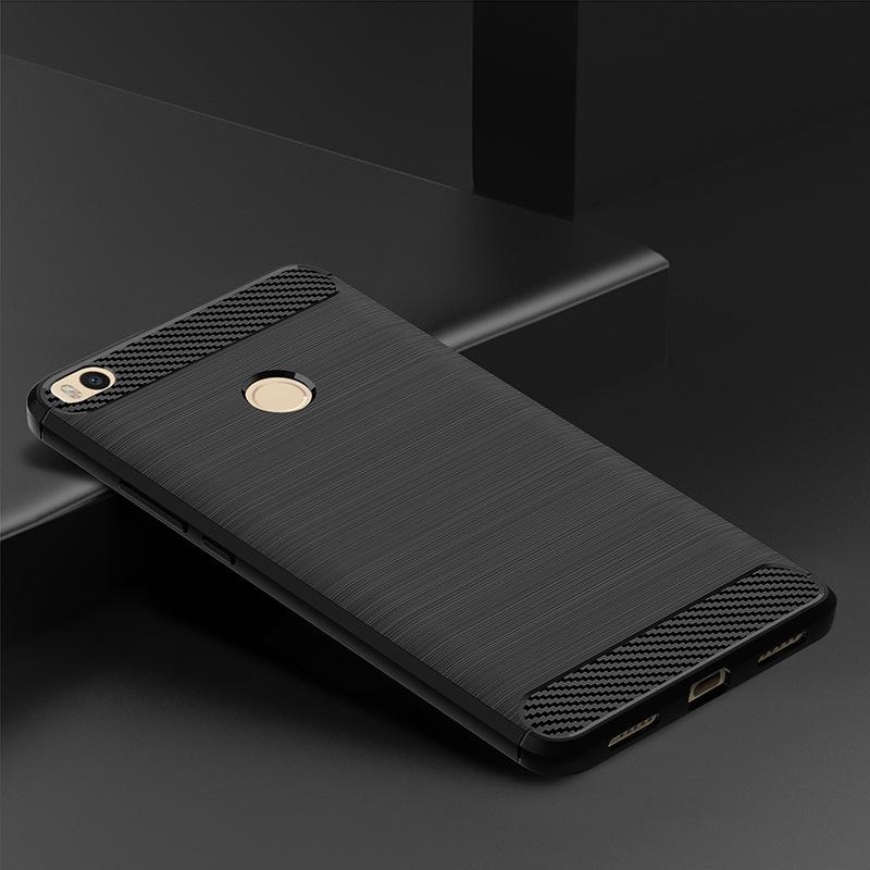 

Роскошный мягкий карбоновый чехол для Xiaomi Max 2 Mi Max 2, противоударный силиконовый чехол для xaomi Mi Max2, мягкая задняя крышка для телефона Mi Max 2 чёрный