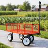VEVOR Garden Cart, 900 LBS, Heavy Duty Steel Yard and Garden Utility Wagon with 10-Inch Tires, Outdoor Gardening Stool with Adjustable Handle
