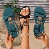 Women's Fashion Versatile Large Size Summer New Round Head Flat Bottom Breathable Casual Women's Sandals Non-slip Rubber