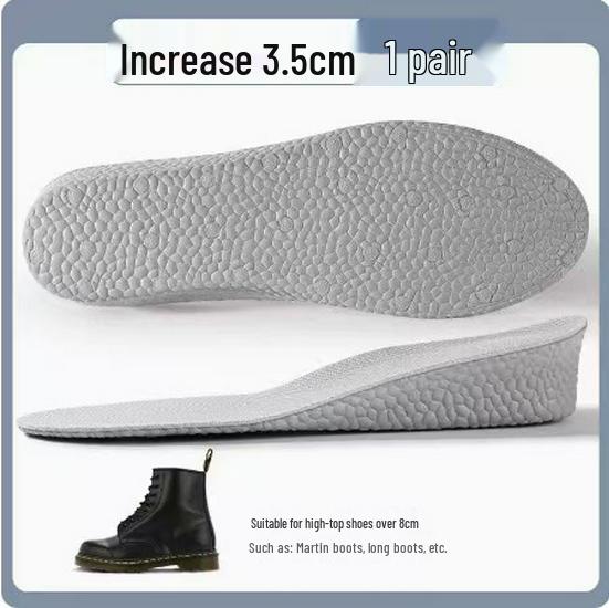 Shock-Absorbing, Non-Collapsing Height Increase Insoles – Invisible, Comfortable, Breathable, and Odor-Resistant for Men & Women