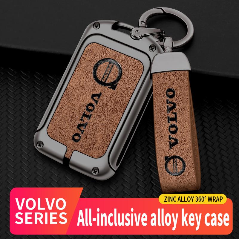 Kryt klíčenky zinková slitina kůže pro dálkové ovládání auta pro Volvo S60 S90 XC40 XC60 XC90 V60 V90 C40 2017 2018 T5 T6 T8 Polestar 1 2