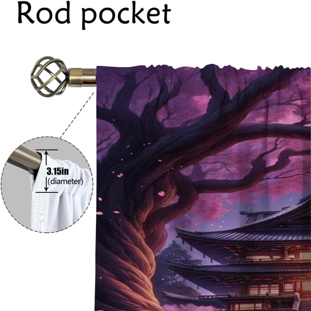 Window Curtain for Room 2 Panel Tree Shades Elegant Room Curtains Tulle for Bedroom Partition Home Interior Curtains Living