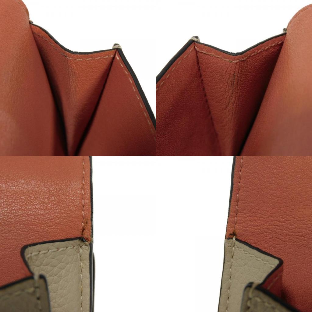 Used 12695 Trifold Wallet C660S26X03 7942 Honey Trio Color Greige Anagram Embossed Light Oat Unisex from Japan AUTHENTIC