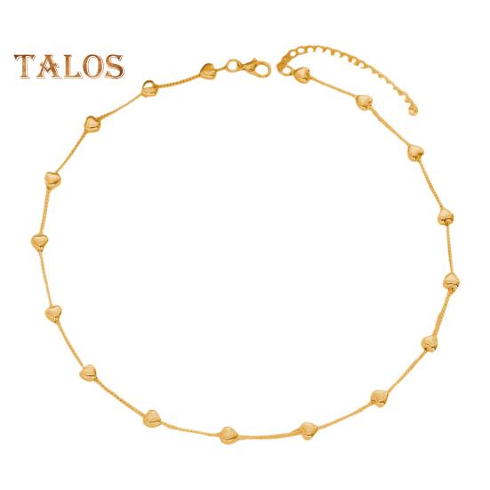 

Ожерелье с бусинами в форме сердца, женское, массивное, цепочное колье, ювелирные изделия из сплава в форме сердца для девочек, повседневная одежда, вечеринки золотистый