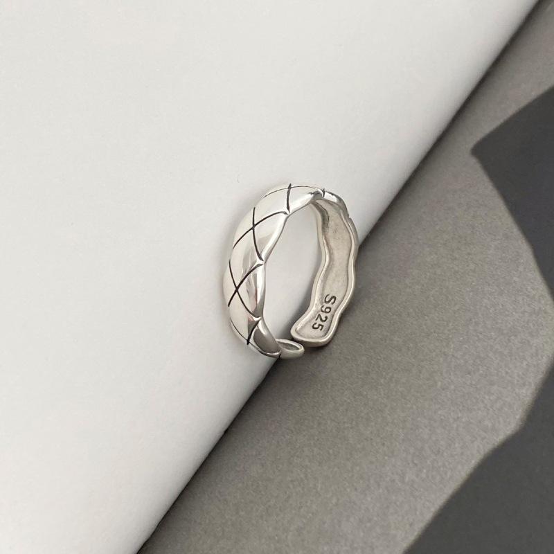 Personalized Retro Geometric Adjustable Ring for Women: Stackable, Sweet  Cool Hip Hop Index Finger Fashion. Open Adjustable