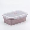 4pcs Large Capacity Silicone Lunch Box Rectangular Food Storage Container Fresh Keeping Box  Adult