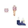 Swarovski Connexus Asymmetrical Design Cubic Zirconia Earrings Women earrings Pink 5691181